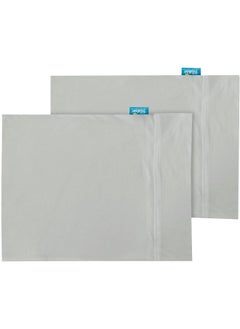 Biloban Biloban Organic Kid Toddler Pillowcase 2 Pack for Girls -100% Organic Cotton Baby Pillowcase for Sleeping Fit Small Pillow for 12" x 16", 13" x 18", 14" x 19", Grey  - Image 2
