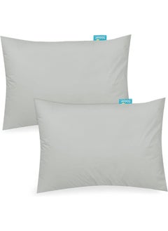 Biloban Biloban Organic Kid Toddler Pillowcase 2 Pack for Girls -100% Organic Cotton Baby Pillowcase for Sleeping Fit Small Pillow for 12" x 16", 13" x 18", 14" x 19", Grey  - Image 1