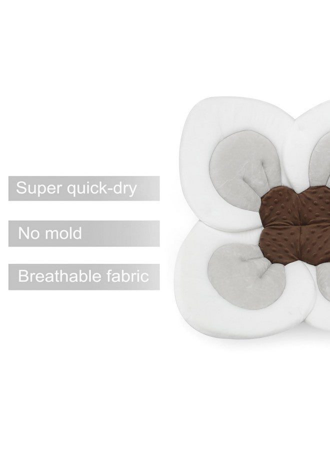 باندا إير وسادة استحمام باندا إير للأطفال حديثي الولادة | بتلات زهور ناعمة لحوض الاستحمام، هدية استحمام أساسية (وردي) - Image 2
