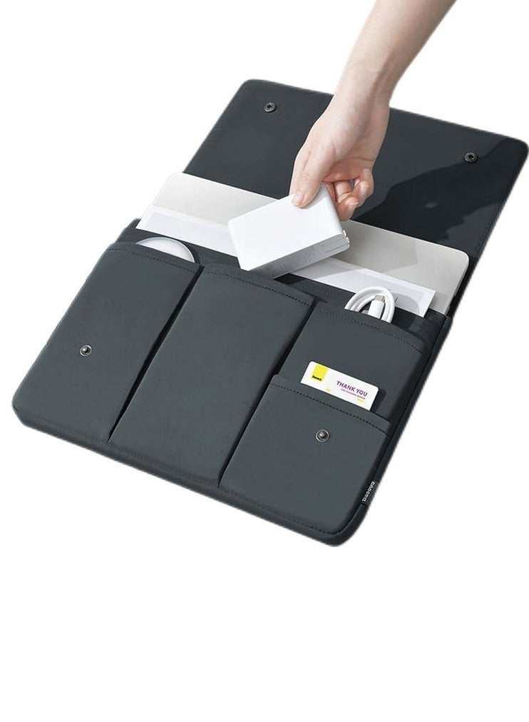 Multi-compartment tablet storage bag, waterproof clamshell computer bag - Image 1