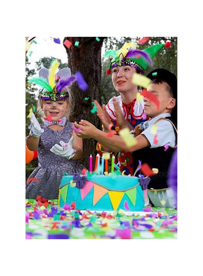 Patiky Mardi Gras Feather Headband Sequins Glitter Hair Band for Adult Women Men Kids Mardi Gras Hair Band Hair Accessories TSFD14 (Purple) - Image 5