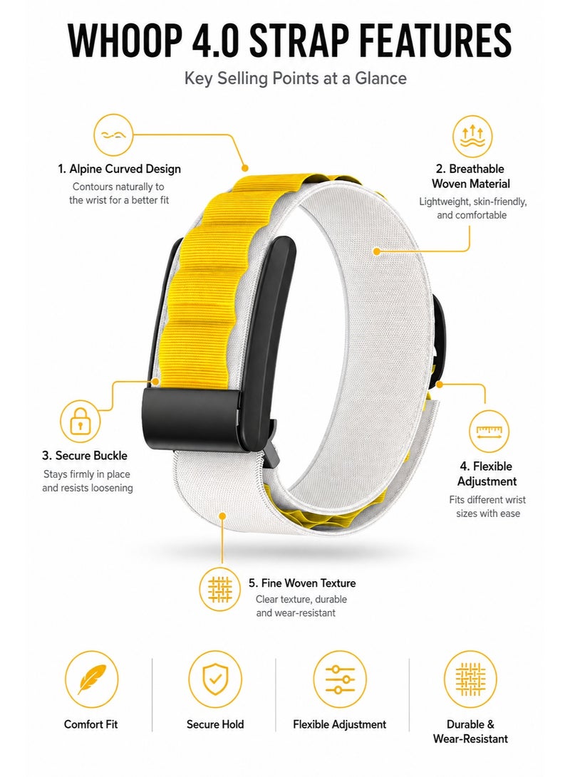 TraMx Alpine Nylon Strap for WHOOP 4.0 – Breathable, Lightweight, Adjustable Replacement Band for Sports, Fitness & Daily Wear ﻿ - Image 3