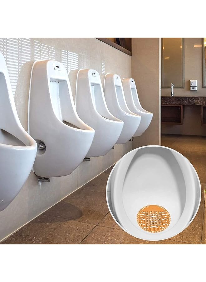 KASTWAVE 5 Pack Scented Urinal Screens Deodorizer With Anti Splash Bristles Men Bathroom Deodorizer Waterless Toilet Anti Splash Urinal For Public Restrooms And Fits Most Brand Urinals (Orange) - Image 2