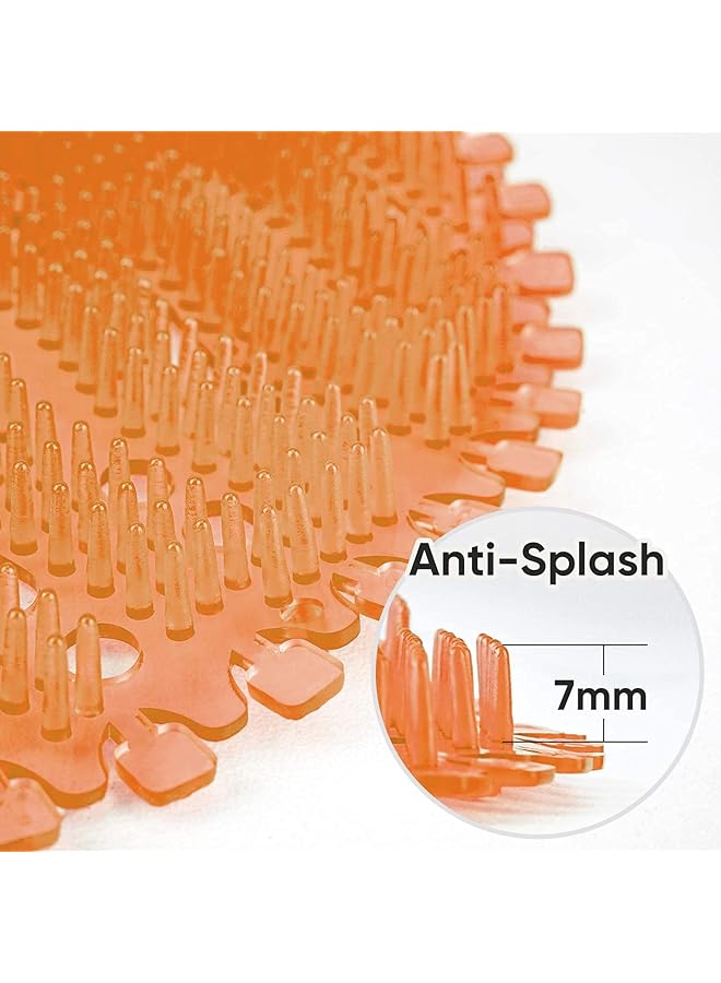 KASTWAVE 5 Pack Scented Urinal Screens Deodorizer With Anti Splash Bristles Men Bathroom Deodorizer Waterless Toilet Anti Splash Urinal For Public Restrooms And Fits Most Brand Urinals (Orange) - Image 5
