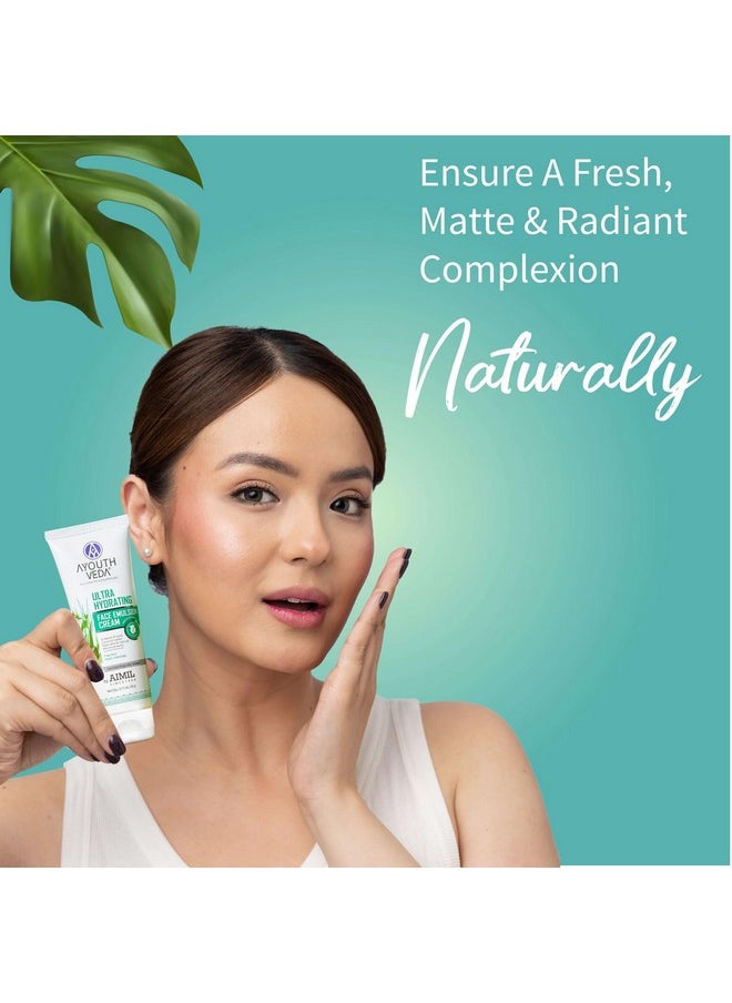 AYOUTHVEDA - Ultra Hydrating Face Emulsion Cream 60 Gm With Aloe Vera & Coconut Water | Best Hydrating Face Cream For Women And Men | Prevent Dark Spots, Blackheads And Blemishes | All Skin Types (Pack Of 1; 60G) - Image 1