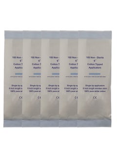 King Mariot Cotton Tip Applicator | Non-Sterile | Autoclavable Bag | 6-Inch Length | Single Tip Applicators with Wooden Stem and 100% Pure White Cotton  - Image 2