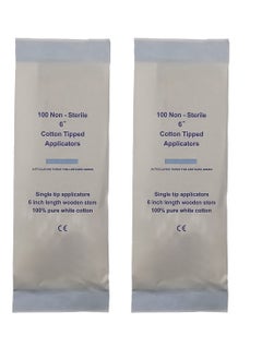 King Mariot Cotton Tip Applicator | Non-Sterile | Autoclavable Bag | 6-Inch Length | Single Tip Applicators with Wooden Stem and 100% Pure White Cotton  - Image 4