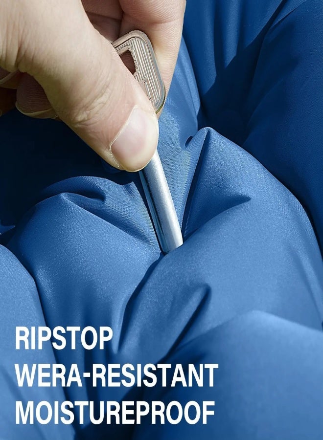 AROAQ Ultralight Inflatable Camping Sleeping Pad with Built-in Pillow & Foot Pump – 79.8" × 53.5", Waterproof, Connectable, Compact Air Mattress for Outdoor, Hiking, Travel - Image 2