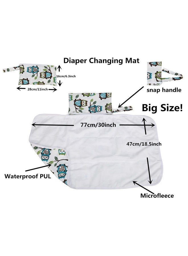 Baby Diaper Changing Mat Portable Foldable Washable Compact Travel Nappy Waterproof Play Mat 30Inx18.5In77Cmx47Cm (Grey Chevron)