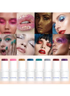 Mei Lifestyle Mermaid Sequins Chunky Glitter Gel Stick Festival Liquid Eyeshadow & Body Glitter for Women & Girls  - Image 4