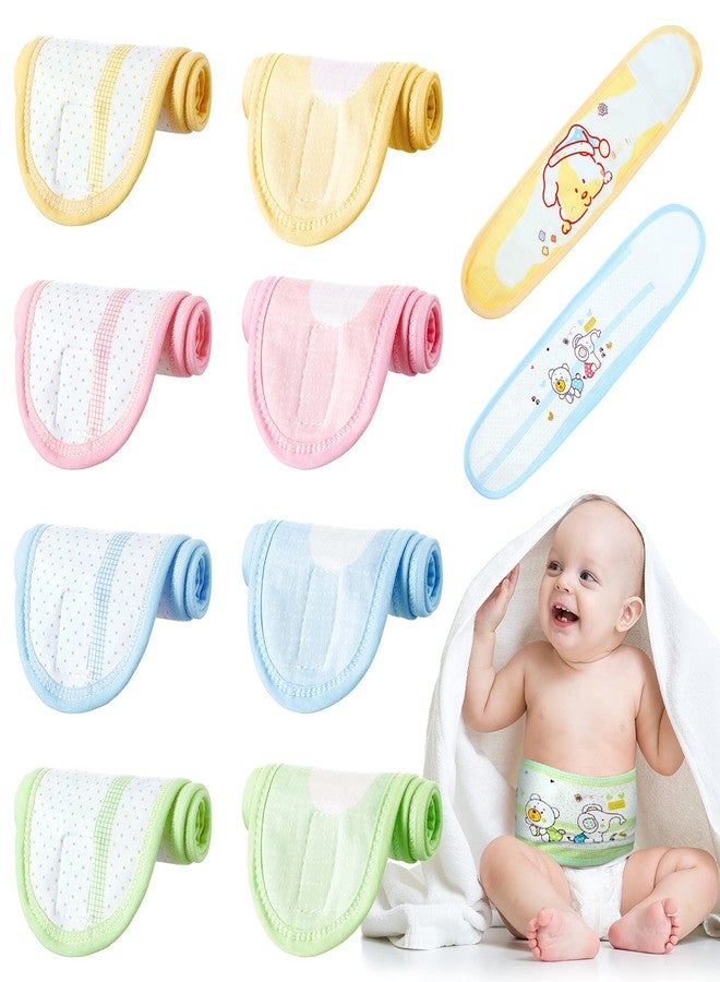 SATINIOR 8 Pcs Baby Belly Button Band Cartoon Pattern Cotton Baby Infant Umbilical Cord Belly Band for 0-12 Months Multiple Colors - Image 1