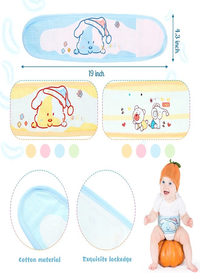 SATINIOR 8 Pcs Baby Belly Button Band Cartoon Pattern Cotton Baby Infant Umbilical Cord Belly Band for 0-12 Months Multiple Colors - Image 3