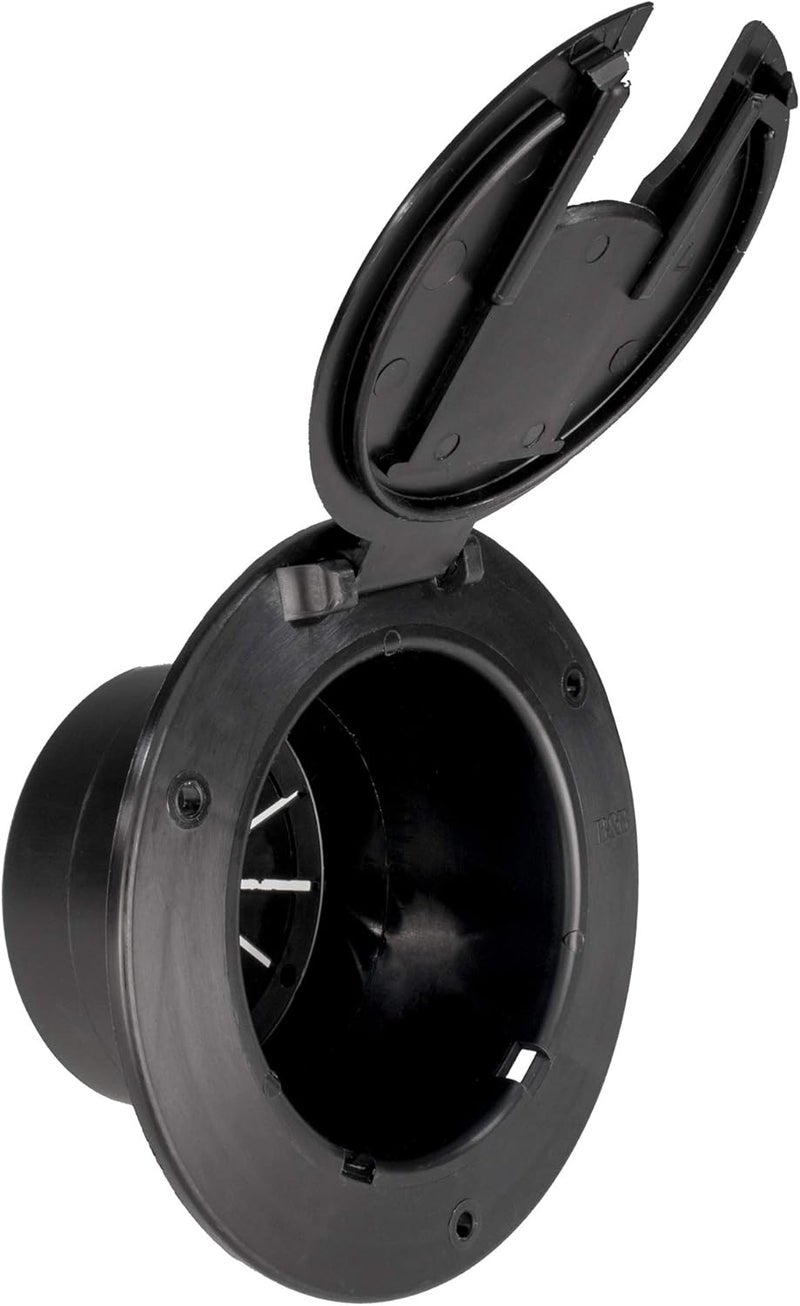 RecPro RV Black Power Cord Hatch Cover | UV-Stabilized Plastic | Snap Lock Door | Accepts up to 50 Amp Cord | Made in America - Image 5