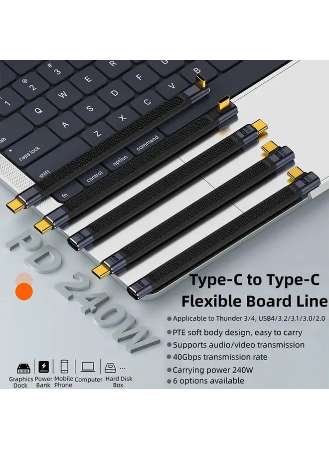 USB4 Straight M F Cable 40Gbps Fast Data Transfer 8K 60Hz Video PD 240W Fast Charge for Laptop - Image 1