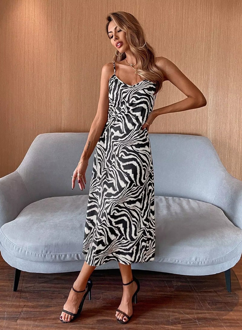 Zebra Striped Cami Dress  - Image 5