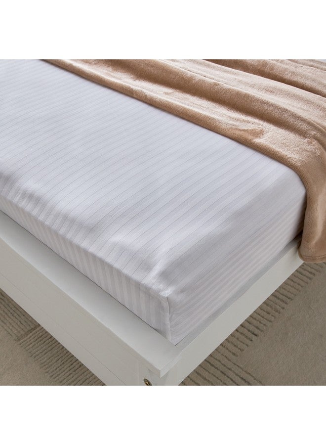 Home Box Hamilton Satin Stripe Super King Fitted Sheet 200 x 200 x 36 cm - Image 2