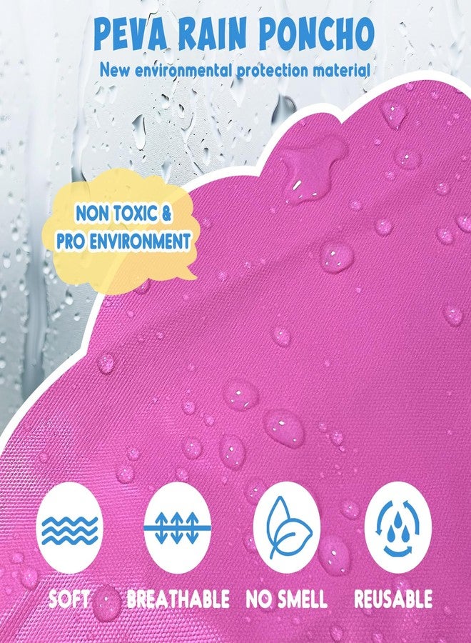 ANYOO 2 Pack Raincoats for Kids Emergency Ponchos Reusable Rain Poncho with Hood Waterproof Rain Coats for Boys and Girls - Image 4