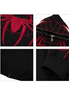 NIBEMINENT Autumn and winter American Y2K retro niche design Spider-Man hooded sweatshirt zipper cardigan national style high street loose jacket  - Image 5