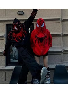 NIBEMINENT Autumn and winter American Y2K retro niche design Spider-Man hooded sweatshirt zipper cardigan national style high street loose jacket  - Image 4