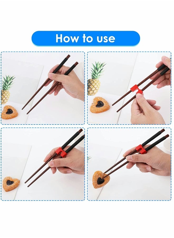 Generic - Chopstick Helper 5 Pcs Reusable Chopsticks Helpers Training Chopstick Hinges Connector Training Chopstick for Adults Beginner Trainers or Learner (Multicolor) - Image 1