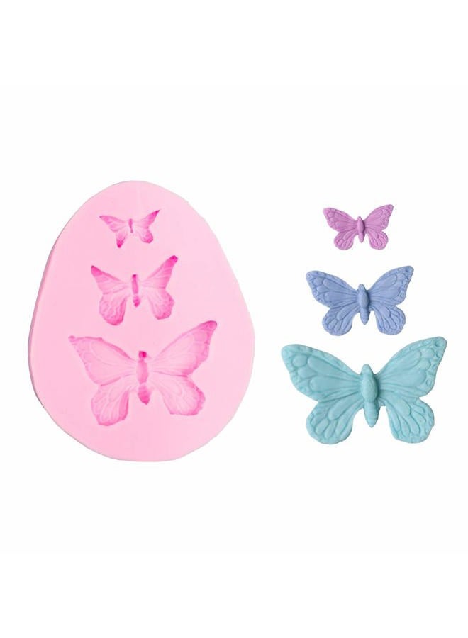 Delidge 4 Pack Butterfly Molds Silicone Mini Butterfly Fondant Mold Butterfly Chocolate Candy Mold for Cupcake,Sugar Crafts,DIY Polymer Clay and Cake Decorating (butterfly) - Image 4