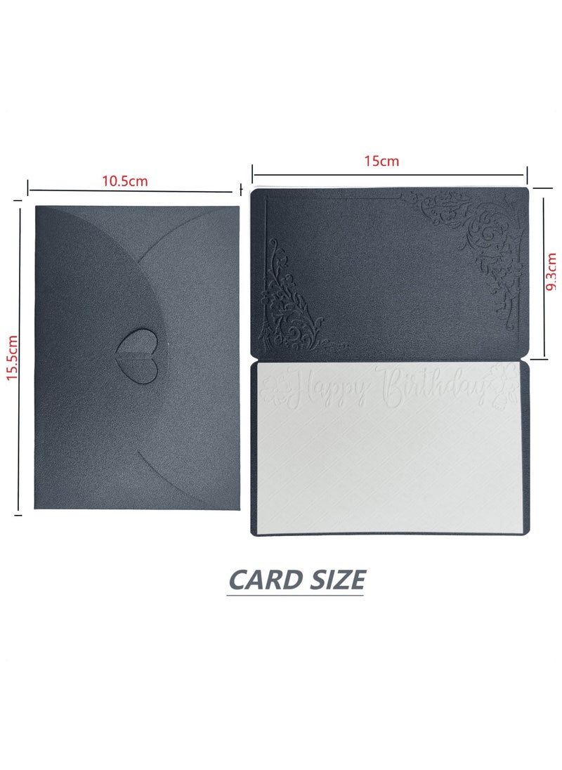 BenQuand Premium Birthday Card with 2D Gold Foil and 2D Embossing Pattern，Luxury Black Happy Birthday to You Card With Envelope，Handmade Gift for Boyfriend,Mum,Daddy，Business Card  - Image 4