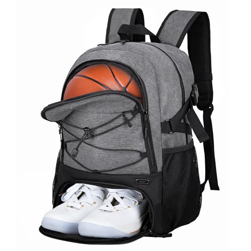 LARIPOP Basketball Bag,Basketball Backpack with Shoe Compartment and Ball Holder,Sport Bags for Soccer,Volleyball,Swim,Gym,Travel,School - Image 1