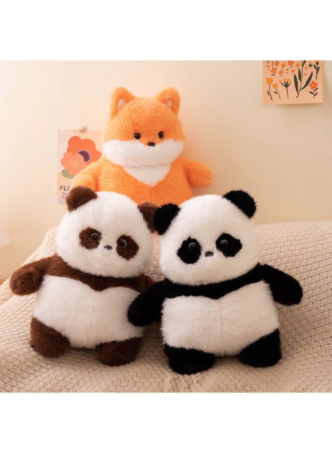 لعبة Little Red Book Explosions Cute Eggs Panda Fox Doll للأطفال من القطيفة لتزيين المنزل وزخارف صغيرة - المواصفات: انظر التفاصيل لمعرفة الحجم (0.47 كجم) - اللون: بني لطيف بيض الباندا - Image 4