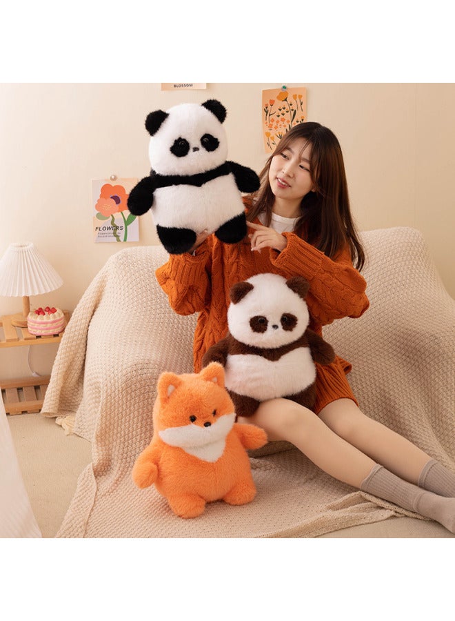 لعبة Little Red Book Explosions Cute Eggs Panda Fox Doll للأطفال من القطيفة لتزيين المنزل وزخارف صغيرة - المواصفات: انظر التفاصيل لمعرفة الحجم (0.47 كجم) - اللون: بني لطيف بيض الباندا - Image 3