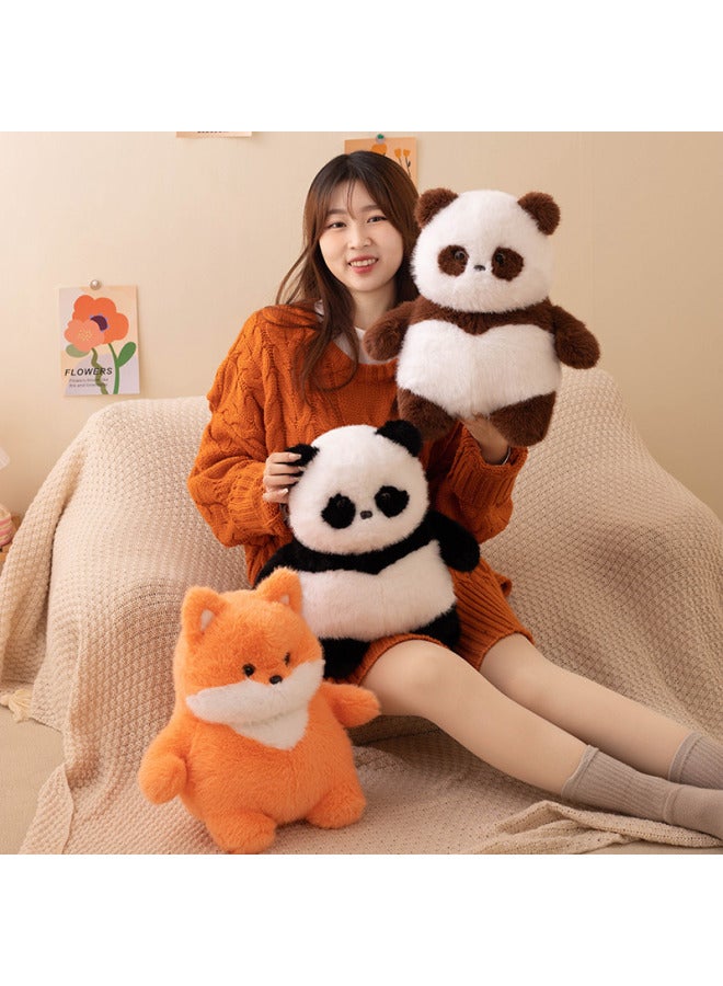 لعبة Little Red Book Explosions Cute Eggs Panda Fox Doll للأطفال من القطيفة لتزيين المنزل وزخارف صغيرة - المواصفات: انظر التفاصيل لمعرفة الحجم (0.47 كجم) - اللون: بني لطيف بيض الباندا - Image 5