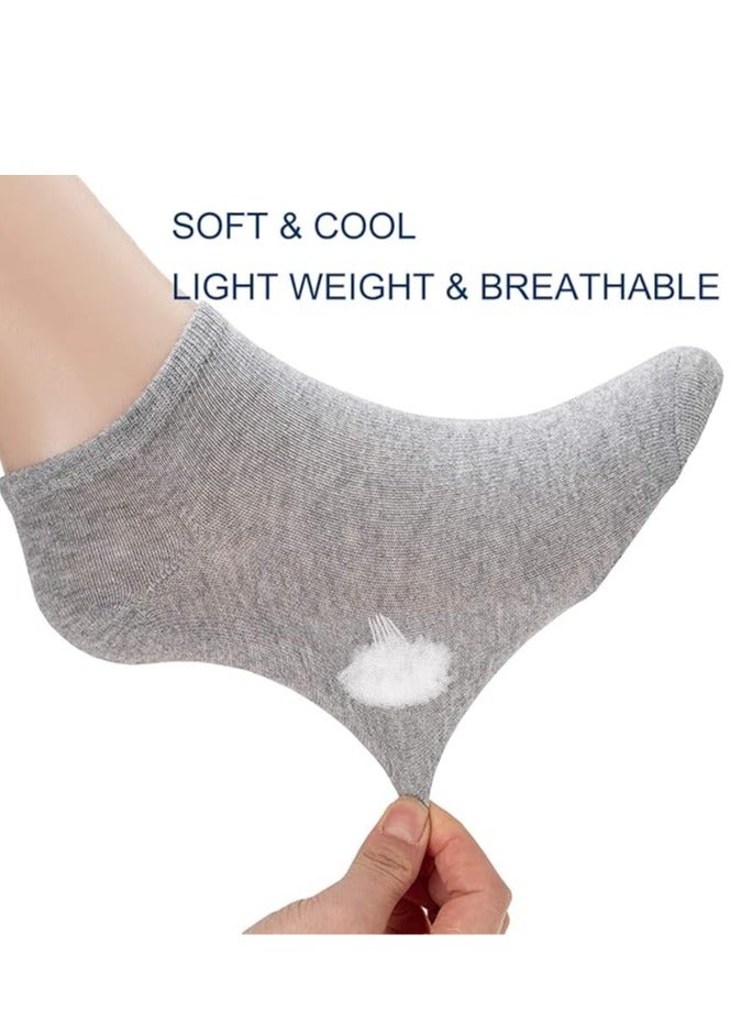 بورتوني 16 زوجًا من جوارب الكاحل منخفضة القطع للرجال والنساء، جوارب صيفية رفيعة ومسامية ومريحة منخفضة القطع - Image 2