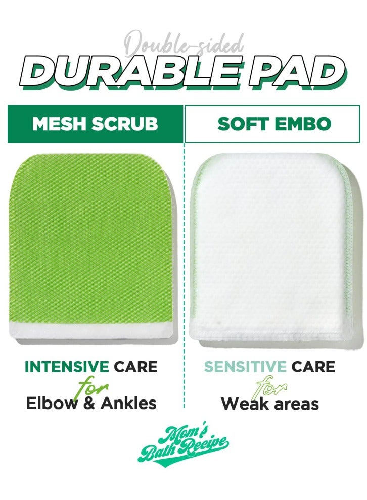 Moms Bath Recipe Body Peeling Pad Original All in One Bubble Body Wash and Scrub Gloves with Honey and Yogurt Exfoliating Mitts for Dead and Cells Skin Retexturizing Pads 8 Sheets - Image 3