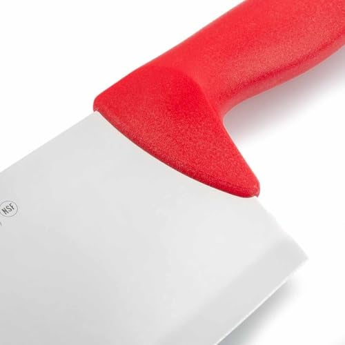 Arcos Butcher Knife 9 inch Nitrum Stainless Steel. Cleaver Knife. Polypropylene Red Handle. Color Identification System for Prolonged and Heavy Use. 2900 Series. Color Red. - Image 4