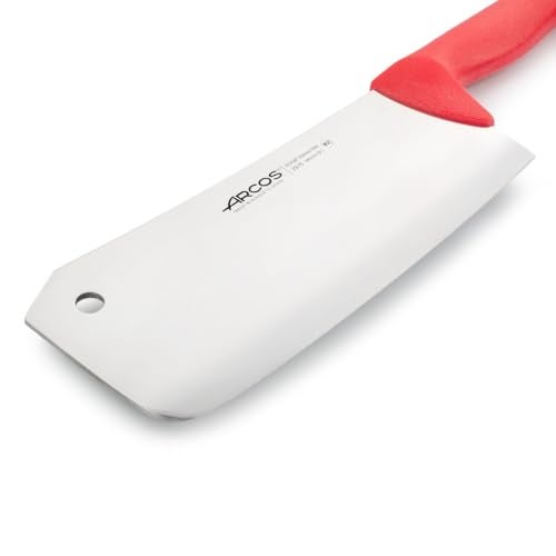 Arcos Butcher Knife 9 inch Nitrum Stainless Steel. Cleaver Knife. Polypropylene Red Handle. Color Identification System for Prolonged and Heavy Use. 2900 Series. Color Red. - Image 3