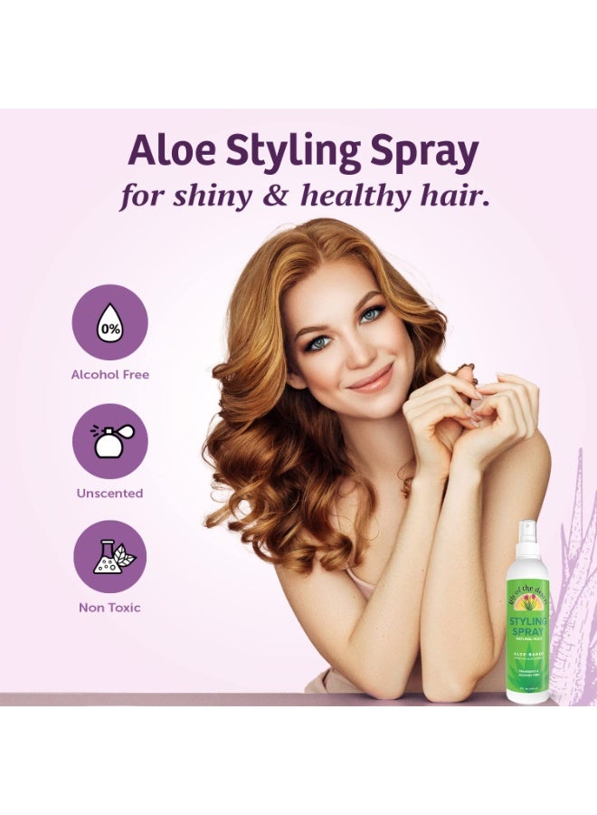 Lily Of the Desert Lily Of The Desert Natural Hold Aloe Vera Hair Spray for All - Unscented, Alcohol-Free, Non-Aerosol, 8 Fl Oz  - Image 3