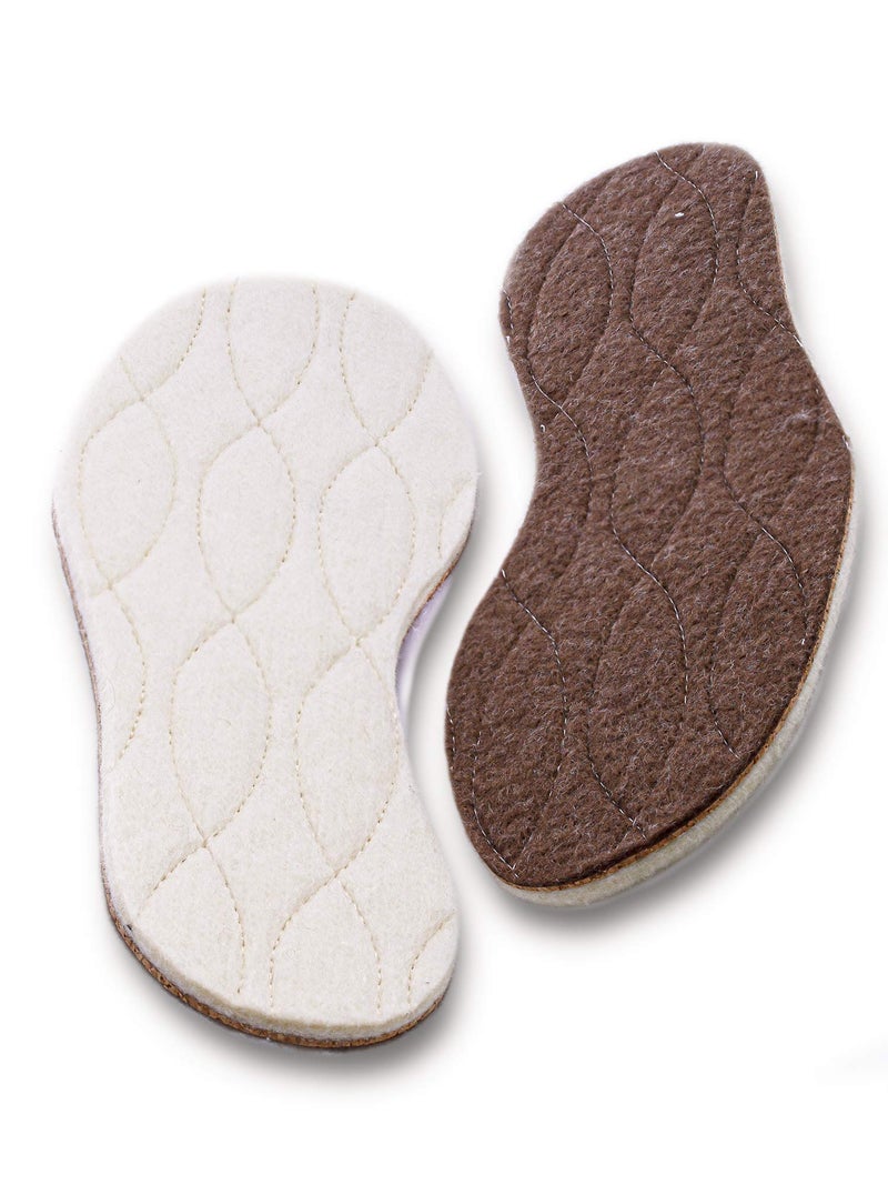 pedag Kids Keep Warm Insulating Insoles  Made in German  Quilted Lamb Wool  Felted Bottom  Cork Inner Layer  All Natural Materials  Kids 1/2 EU 32/33 - Image 1