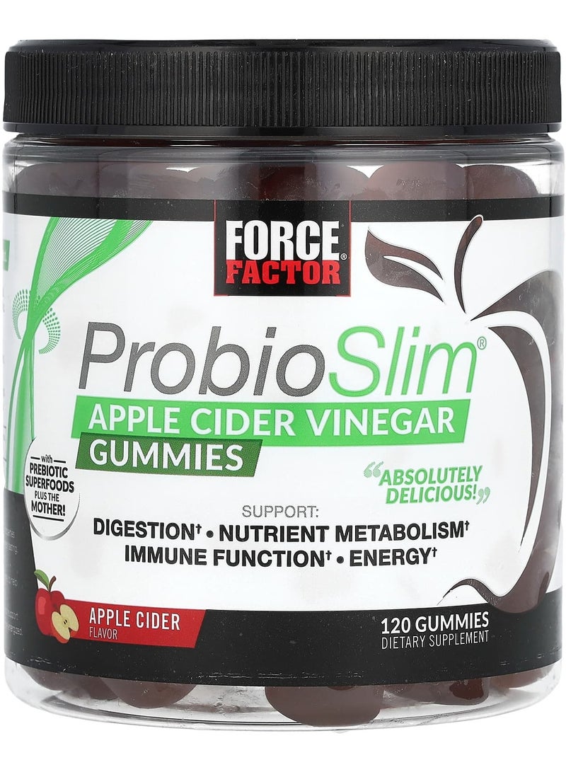 Force Factor ProbioSlim Apple Cider Vinegar Gummies 120 Gummies