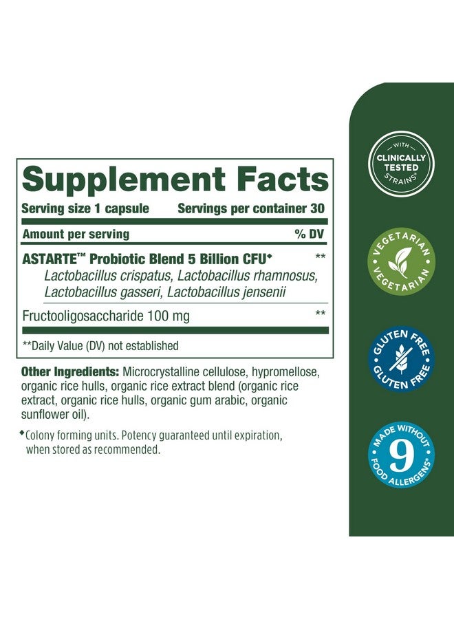 ميغافود MegaFood Womens Probiotic + Prebiotic - بريبيوتيك وبروبيوتيك خاليان من الجلوتين للنساء، يدعم صحة الجهاز الهضمي وانتظامه، بروبيوتيك مهبلي لمستويات حموضة صحية، نباتي - 30 كبسولة - Image 2