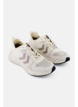 Hummel Kids Boy Trinity Breaker Seamless Lace Up Running Shoes, Off White  - Image 1