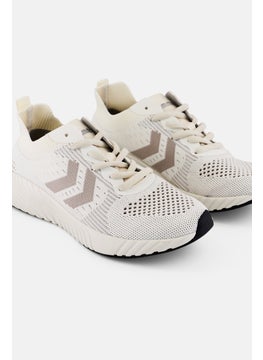 Hummel Kids Boy Trinity Breaker Seamless Lace Up Running Shoes, Off White  - Image 3