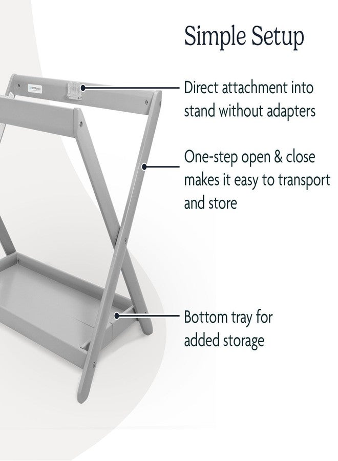UPPAbaby Bassinet Stand - Quick + Secure Attachment - Grey - Image 3