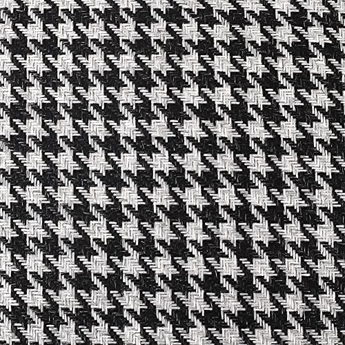 Yeiotsy 2pcs Houndstooth Throw Pillow Covers Geometric Cushion Case for Couch Sofa Bed and Chair Made of Cotton and Linen (18 X 18 Inches, Black) - Image 4