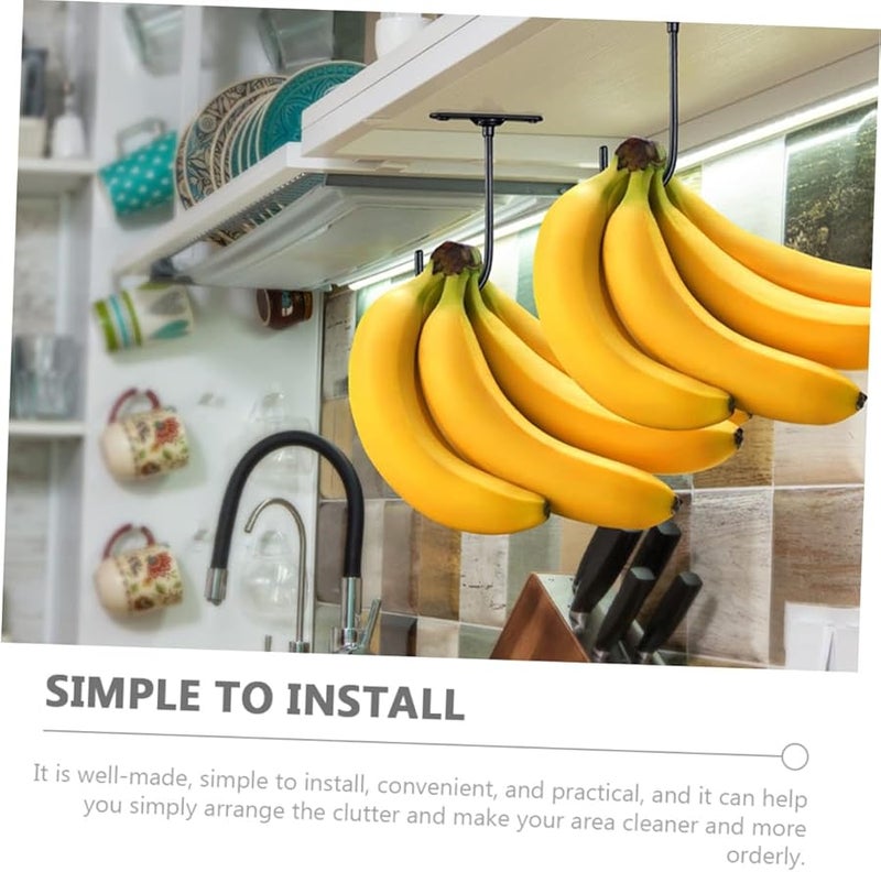 خطاف معلق ثقيل تحت الخزانة للموز والنباتات في المطبخ والحمام، لا يتطلب الحفر - Image 5