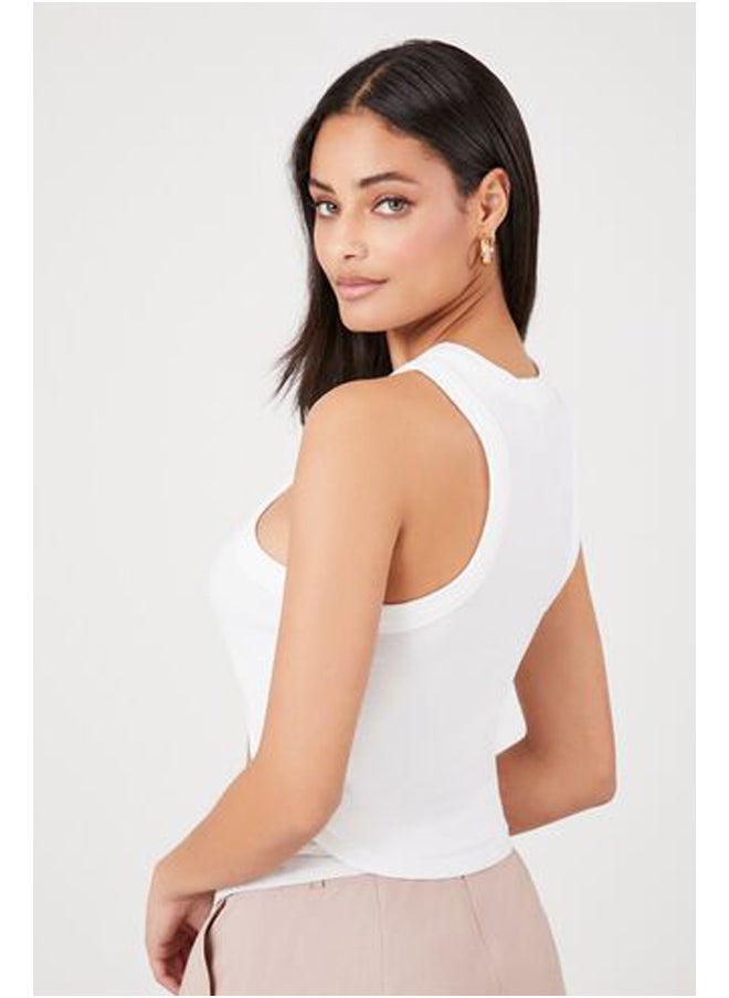 FOREVER 21 - Cropped Rib-Knit Tank Top - Image 1
