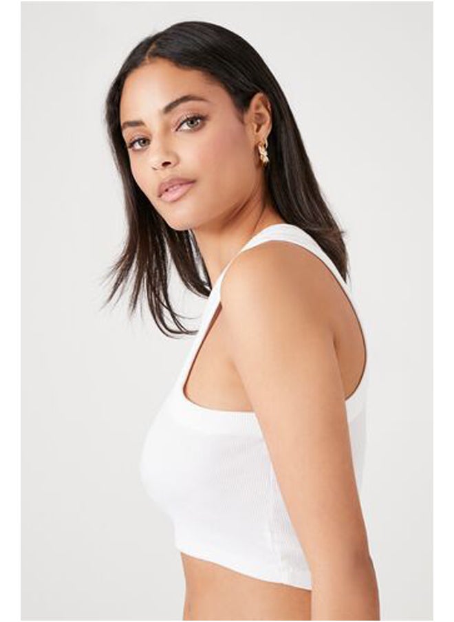 FOREVER 21 - Cropped Rib-Knit Tank Top - Image 1