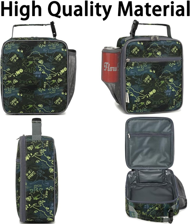 GYEUKHAM Lunch Box for Kids Boys Girls Men Women, Insulated Small Soft Cooler Lunch Bag Kit for School Work Picnic Travel - Reusable Portable lunchbox, Dinosaur - Image 5