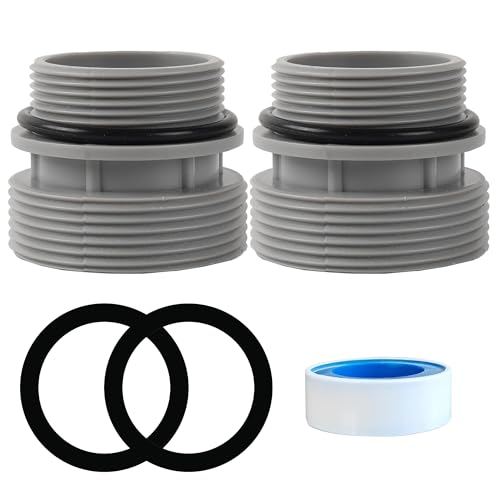 TonGass (2-Pack) 40mm to 1 1/2" Filter Hose Conversion Kit Above Ground Pool Adapter Connects 40mm Hoses to Standard 1 1/4" or 1 1/2" Filter Ports - Image 1