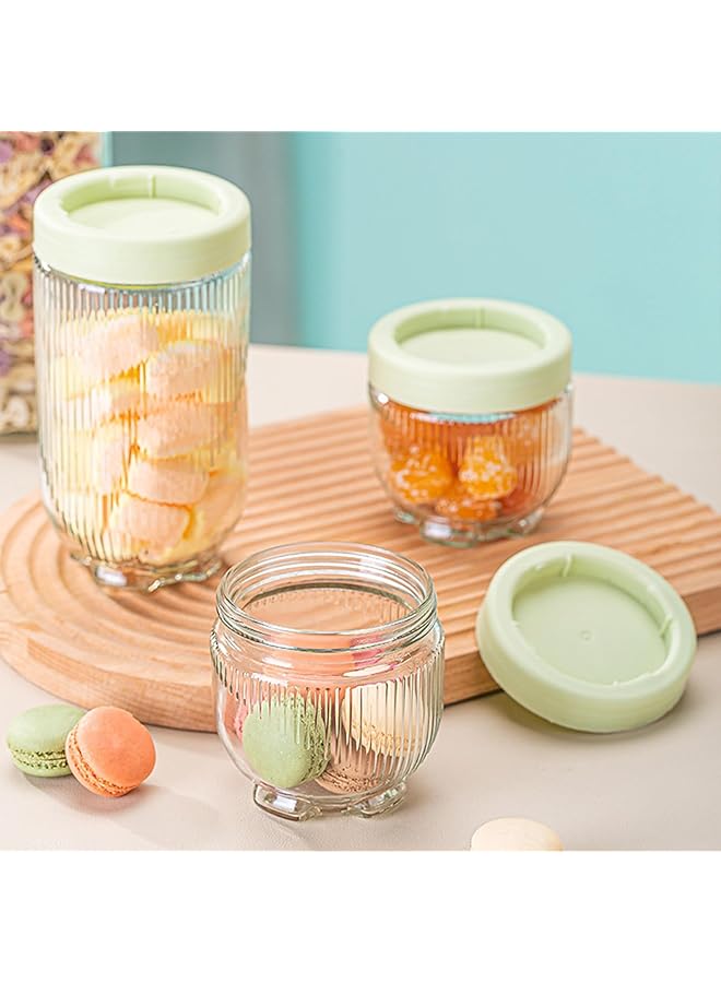 Excefore 6 Pack Stackable Glass Storage Jars With Unique Cat Claw Base   10 Oz Circular Kitchen Canisters For Dry Food, Coffee, Nuts   Eco Friendly, Dishwasher Safe - Image 4