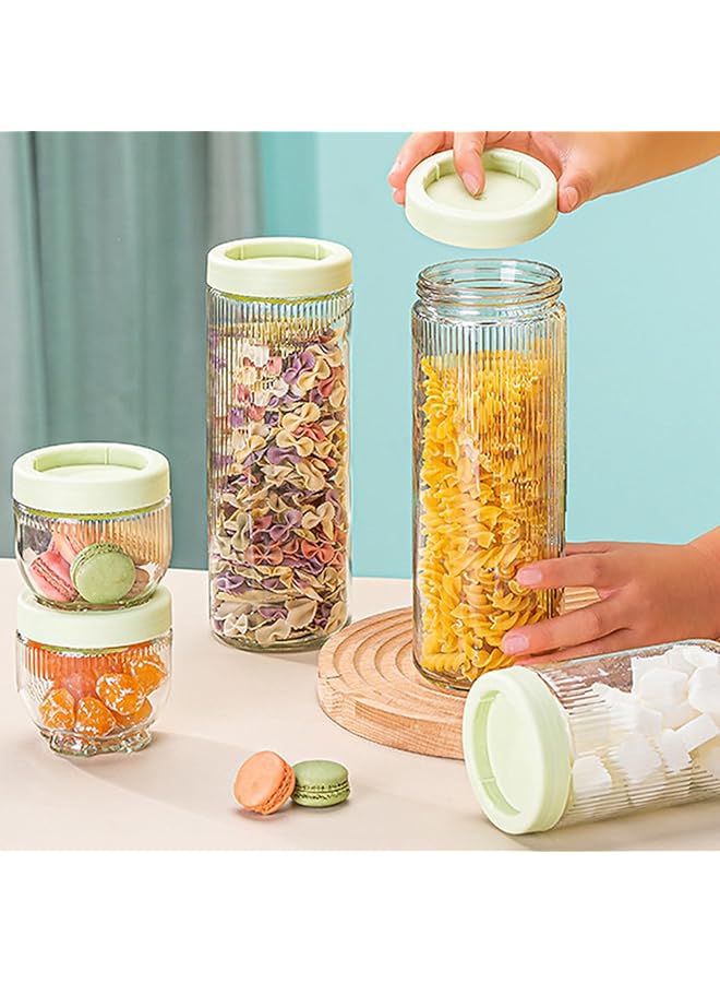 Excefore 6 Pack Stackable Glass Storage Jars With Unique Cat Claw Base   10 Oz Circular Kitchen Canisters For Dry Food, Coffee, Nuts   Eco Friendly, Dishwasher Safe - Image 5