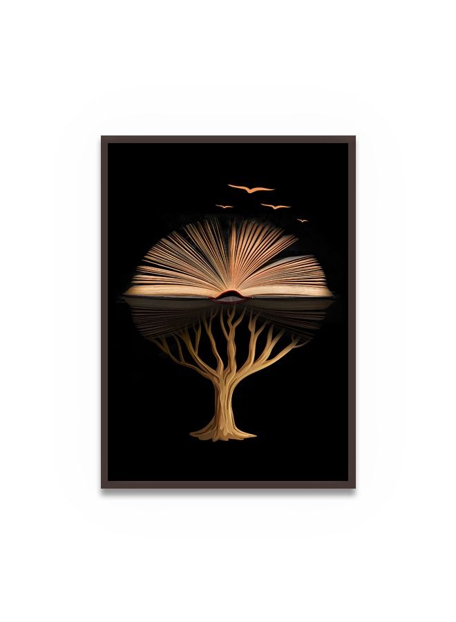 Marktna Canvas Wall Art For Wall Decoration Modern Design With A Hollow Brown Frame Size 120x80cm One Piece - Image 2